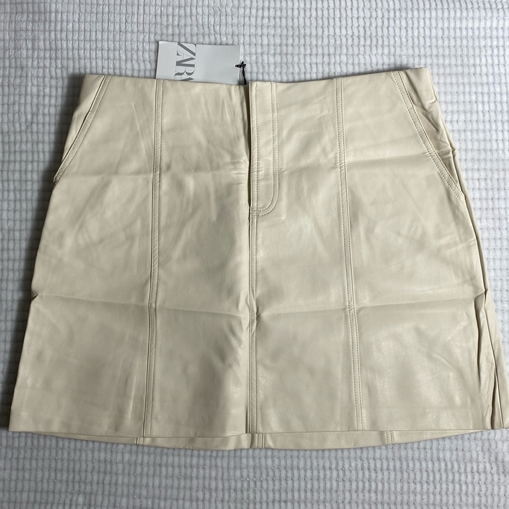 Zara Faux Leather Miniskirt Size XXL